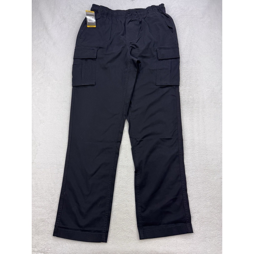 Eddie Bauer Men Cargo Pants M Black Pull-up Stretchy Twill Casual NWT $70